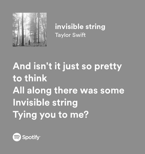 Taylor Swift Lyrics For Sister, Invisible String Aesthetic, Invisible String Lyrics, Invisible String Taylor Swift, Crave Series, Soul Tie, Taylor Swift Song Lyrics, Invisible String, Paper Rings