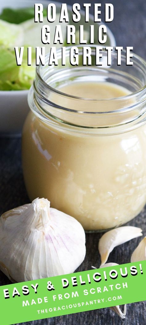 Roasted Garlic Salad Dressing, Roasted Garlic Vinaigrette Recipe, Garlic Vinaigrette Dressing, Garlic Salad Dressing Recipe, Bean Salad Dressing, Roasted Garlic Dressing, Garlic Salad Dressing, Garlic Vinaigrette, Garlic Roaster