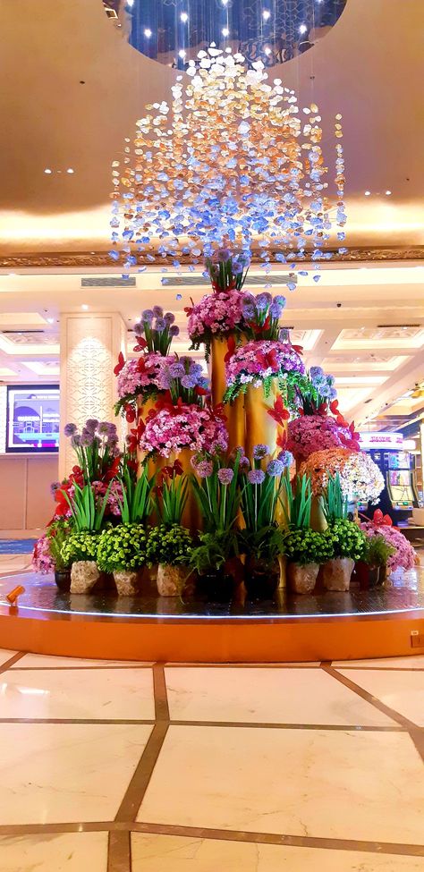 Lobby Flowers, Resorts World Manila, Floral Creations, Manila Philippines, Manila, Lobby, Philippines, Casino, Table Decorations