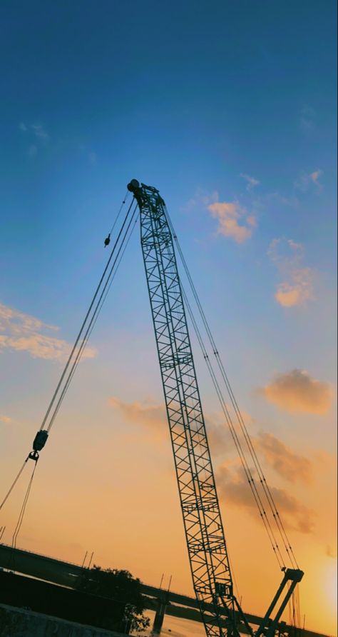 #cranes #evening #monday #vibrant Evening Pics, Utility Pole, Iphone Wallpaper, Iphone