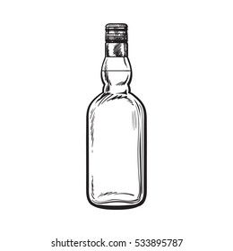 Whiskey Bottle Tattoo Design, Traditional Whiskey Bottle Tattoo, Whiskey Bottle Drawing, Whiskey Bottle Tattoo, Cocktail Tattoo, Joes Bar, Bottle Logo, Bottle Drawing, Bottle Tattoo