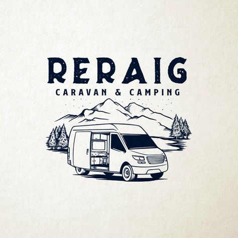 Designs | Retro RV camp logo for our new cool campsite! | Logo & social media pack contest Campervan Logo Design, Caravan Logo Design, Camper Logo Design, Caravan Logo, Logo Camping, Camper Logo, Camping Logo, Van Logo, Beast Logo