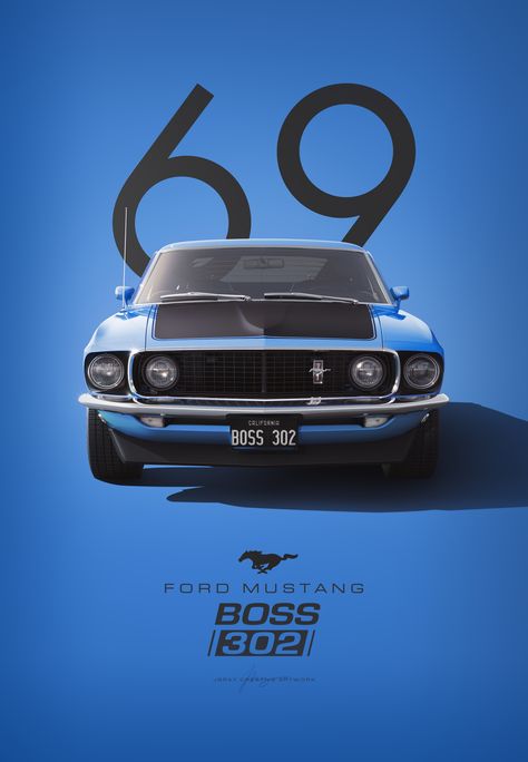 Special Edition Artwork of the 1969 Ford Mustang Boss 302 in Blue 1969 Ford Mustang Boss 429 Iphone Wallpaper, Boss 302 Mustang, Mustang Poster, 69 Mustang, Mustang 1969, Mustang Art, Ford Mustang 1969, Ford Mustang Wallpaper, 1969 Mustang