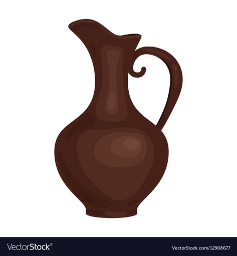 Jug Drawing, Wine Icon, Clay Jug, Wine Production, 2d Character Animation, Elements Of Design, Children's Ministry, Cartoon Style, Canvas Art Painting