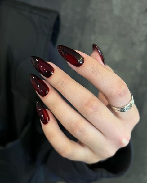 Vamp Nails, Vampire Nails, Kutek Disney, Dark Red Nails, Wine Nails, Nagel Tips, Goth Nails, Smink Inspiration, Grunge Nails