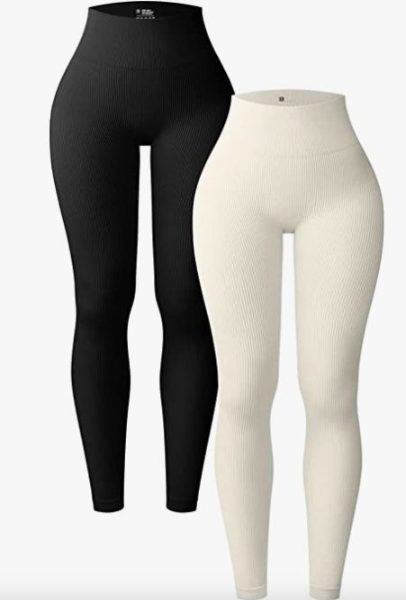 90% Nylon, 10% Polyester Imported Elastic closure Machine Wash 90% Nylon, 10% Polyester.Elastic closure [Main Fabric] - This ribbed leggings made with lightweight,moisture-wicking power fabric.High elasticity, Comfortable, Breathable,Dry,The 4-way stretch to promote both compression and butt lifting, upper leg muscles and reduce muscle vibrations. Best Yoga Leggings, Exercise Leggings, Future Clothes, Baggy Clothes, Leg Muscles, Ribbed Leggings, Simple Trendy Outfits, Wardrobe Basics, Cute Everyday Outfits