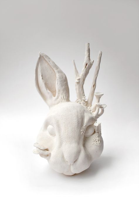 Animal Skull Sculpture, Animal Bust Sculpture, Ceramic Figures Animals, Ceramic Sculpture Animal, Sculpture Art Clay Animals, Clay Animal Skull, Animal Ceramics Ideas, Sculpture Art Clay Inspiration, Animal Clay Sculpture