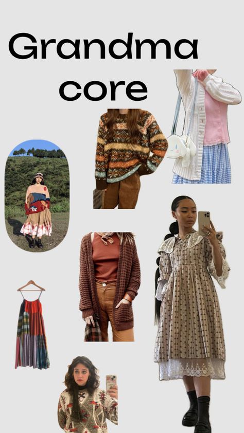 Grandma Fashion Aesthetic, Grandma Outfit Aesthetic, Grandmacore Aesthetic Outfit, Grandma Core Fashion, Grandma Aesthetic Outfit, Grandmacore Outfit, Grandma Dress, Grandma Clothes, Grandma Fashion