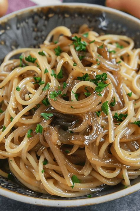 Slow Cooker Caramelized Onions Pasta - An Organized Chaos Slow Cooker Caramelized Onions, Turkey Salisbury Steak, Slow Cook Turkey, Onion Pasta, Slow Cooker Pasta, Comfort Dishes, Organized Chaos, Onion Recipes, Crock Pot Slow Cooker