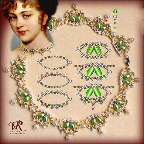 Beaded Necklace Patterns, Motifs Perler, Beaded Jewlery, Necklace Tutorial, Beaded Jewelry Tutorials, Necklace Patterns, Beadwork Patterns, Bead Work Jewelry, Beaded Jewelry Patterns