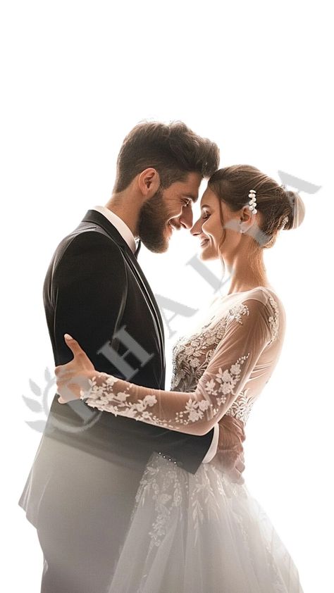 Phalya - bride and groom standing together Classic Black Tuxedo, Groom Pose, A Bouquet Of Flowers, White Gown, Groom Poses, Black Tuxedo, White Gowns, Couple Photo, Bouquet Of Flowers