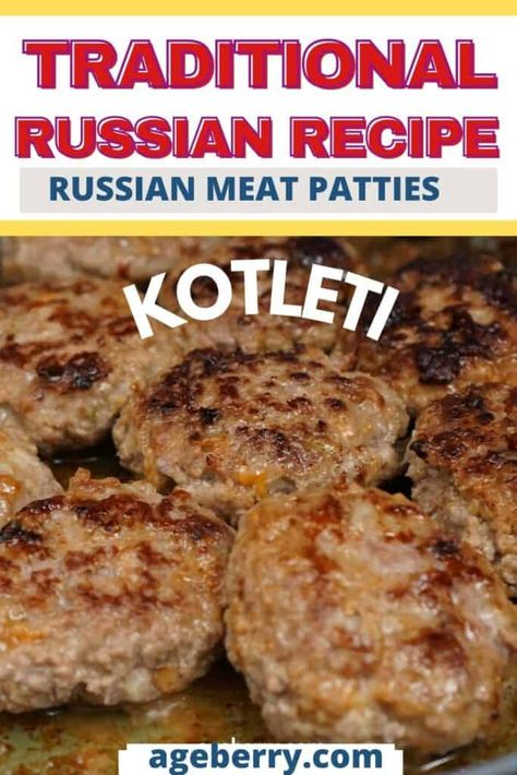 If you are interested in traditional Russsian recipes check out my post where I will show you how to make delicious pan fried Russian meat patties kotleti (aka kotletki).In English they are sometimes called Russian style meatballs, or Russian mini burgers. This delicious meat dish is very easy and fast to make. Russian Recipes Traditional, Katleti Recipe, Kotlet Recipe, Kotleti Recipe, Russian Meatballs, Russian Dinner, Europe Kitchen, Beef And Pork Meatballs, Russian Foods