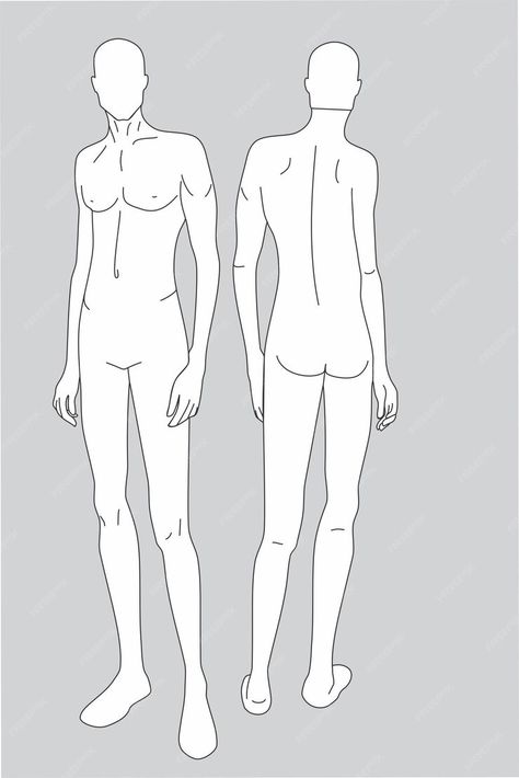 Fashion template of man 9 head size for technical drawing man fashion figure | Premium AI-generated vector Male Figure Drawing Fashion, Men Figure Drawing, 10 Head Male Croqui, Men Fashion Illustration Template, Men Technical Drawing, Fashion Mannequin Sketch Male, Mens Croqui Templates, Fashion Figure Templates, Male Figure Drawing