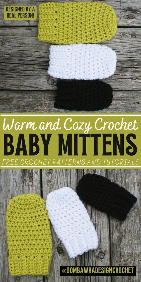 Keep little hands warm with this easy crochet baby mittens pattern! Includes 3 sizes and an optional coat-string for added convenience. #oombawkadesigncrochet Crochet Infant Mittens Free Pattern, Children Mittens Crochet Pattern, Crochet Kids Mittens Free Pattern, Free Crochet Mittens Pattern, Crocheted Mittens Free Pattern Easy, Easy Crochet Mittens For Beginners, Crochet Mittens Free Pattern Easy, Crochet Baby Mittens Free Pattern, Free Crochet Mitten Patterns