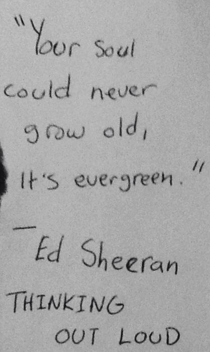 Thinking Out Loud Ed Sheeran, Movie Place, Harry's House, Journal Diy, Thinking Out Loud, Never Grow Old, Grow Old, Bullet Journal Diy, Kinds Of Music