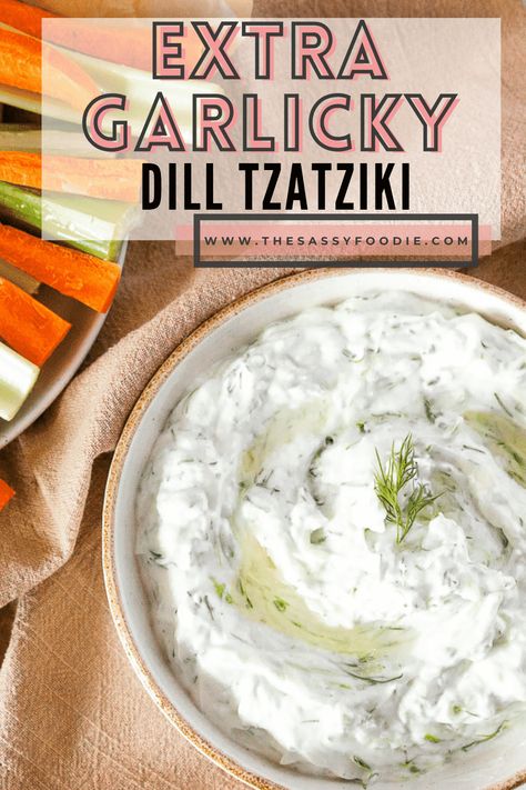 Tzatziki Dip Recipe, Gyro Wrap, Tzatziki Dip, Greek Tzatziki, Tzatziki Recipe, Healthy Dip, Homemade Sour Cream, Tzatziki Sauce Recipe, Tzatziki Recipes