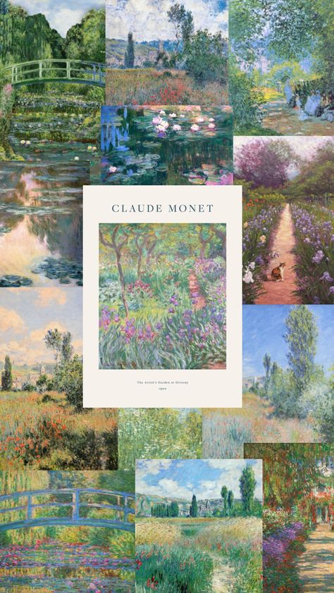 #monet #art #coquette #aesthetic Impressionist Art Aesthetic, Monet Art Wallpaper, Claude Monet Paintings Wallpaper, Monet Art Aesthetic, Monet Backgrounds Laptop, Monet Laptop Wallpaper, Monet Bedroom, Claude Monet Aesthetic Poster, Monet Paintings Mac Wallpaper