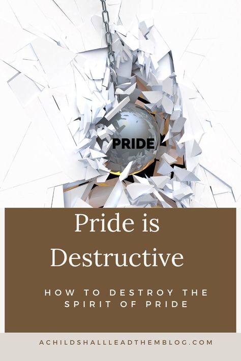 Pride destroys. Pride destroys relationships and families. How can we reconize and destroy pride before it destroys us? God's word teaches us about pride and how to fight it. Pride In The Bible, Christian Women's Ministry, Prison Ministry, How To Release Anger, Inspirational Blogs, Bible Resources, Faith Blogs, Women's Ministry, Bible Teachings