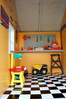 A little boy's playhouse Boys Playhouse Outdoor, Outdoor Playhouse Ideas, Cubby House Ideas, Boys Playhouse, Playhouse Interior, Kids Cubbies, Diy Playhouse, Backyard Playhouse, Build A Playhouse