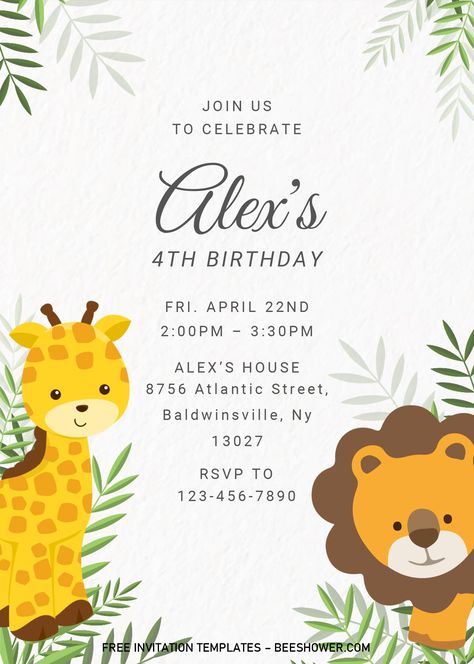 Safari Invitation Background, Safari Invitation Template Free, Invitation Template Free Editable, Safari Invitation Template, Baby Boy Birthday Party Ideas, Safari Invitation, Safari Invitations, Safari Baby Shower Invitations, Baby Shower Invitations Templates