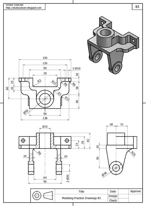 Sheet Metal Drawing, Drawings Techniques, Isometric Drawing Exercises, Autocad Isometric Drawing, Learn Autocad, Solidworks Tutorial, Autocad Tutorial, Mechanical Engineering Design, Isometric Drawing