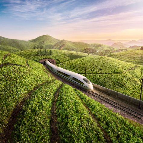 JAKARTA HIGH SPEED TRAIN on Behance High Speed Train, Solar Punk, Train Design, Speed Rail, Future Transportation, High Speed Rail, Speed Training, Behance Project, High Speed