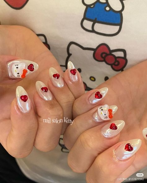 #Nailinspiration #cute #hellokitty #sanrio #coquette Sanrio Coquette, Sanrio Nails, Nails Inspo, Nails Inspiration, Nail Inspo, Hello Kitty, Nails, Quick Saves