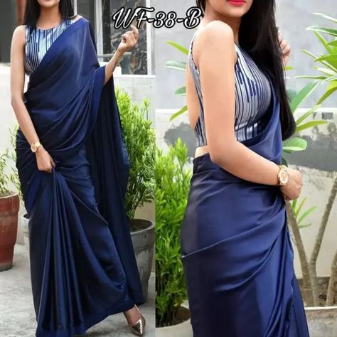 Plain Saree- Buy Products Online at Best Price in India - All Categories | Flipkart.com Satin Silk Saree, Saree Floral, Plain Saree, Bollywood Outfits, Silk Saree Blouse, Satin Saree, Art Silk Sarees, Latest Sarees, Stylish Sarees