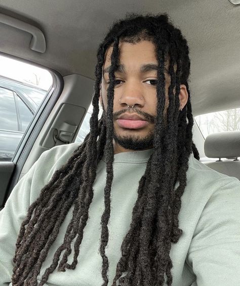 Long Dreads Men, Wick Locs Men, Long Locs Hairstyles Men, Faux Locs Men, Long Dreadlocks, Thick Locs Men, Locs Men, Thick Locs, Mens Twists Hairstyles