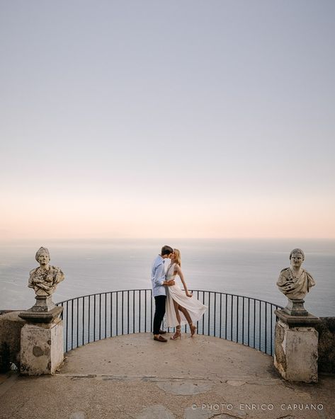 The moment you experience Amalfi’s almost other-worldly wonders, you instantly succumb to all it has to offer, probably every year for the rest of your life. You will find it difficult to stay away! It is a place that simply exudes romance, and I cannot imagine anywhere more fitting for the most special day of your life to take place. Amalfi Proposal, Positano Photoshoot, Dreamy Proposal, Italy Elopement, Bookstagram Ideas, Villa Cimbrone, Ravello Italy, Mediterranean Landscape, Amalfi Coast Wedding