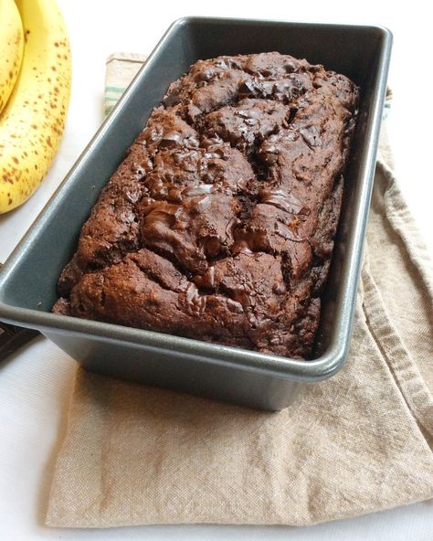 Dark Chocolate Olive Oil Banana Bread — Baked Greens Banana Bread Olive Oil, Basic Granola Recipe, Basic Granola, Dark Chocolate Granola, Banana Uses, Chocolate Granola, Oops I Did It Again, I Did It Again, Granola Recipe