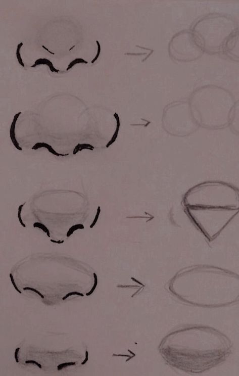 How To Draw A Nose 3/4 View, How To Draw A Small Nose, Semi Realistic Nose Reference, Female Nose Reference, How To Draw Small Faces, Chibi Nose, Drawing Ideas Nose, Button Nose Drawing, Easy Nose Drawings