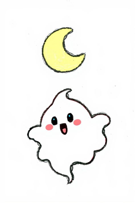 Check Out This Cute Ghost Drawing & 12+ Other Halloween Drawing Ideas! #drawingideas #drawing Little Ghost Drawing, Ghost Drawing Easy, American Flag Drawing, Coral Drawing, Cute Halloween Drawings, Lantern Drawing, Halloween Drawing Ideas, Santa Claus Drawing, Spider Drawing