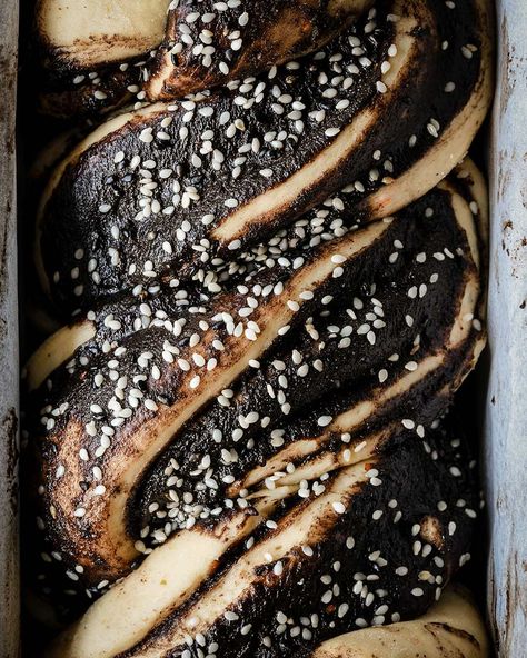 Black Tahini, Dark Chocolate, Clementine and Cardamon Babka - Natalie Naturally Black Tahini, Hygge Food, Sweet Bread Rolls, Tahini Recipe, Babka Recipe, Spiced Butter, Chocolate Babka, 2024 Inspiration, Healthier Desserts