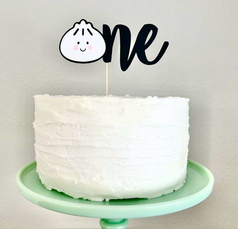 Dumpling Cake, Dumpling Birthday, Birthday Smash Cake, One Cake Topper, Bao Buns, One Cake, 1st Bday Ideas, Theme Cake, Smash Cake