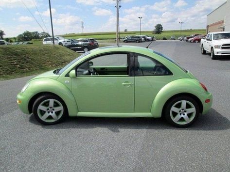 Beatle Car Volkswagen, 1st Car, Green Punch, Green Beetle, Bug Car, Beetle For Sale, Car Things, Volkswagen New Beetle, Beetle Car