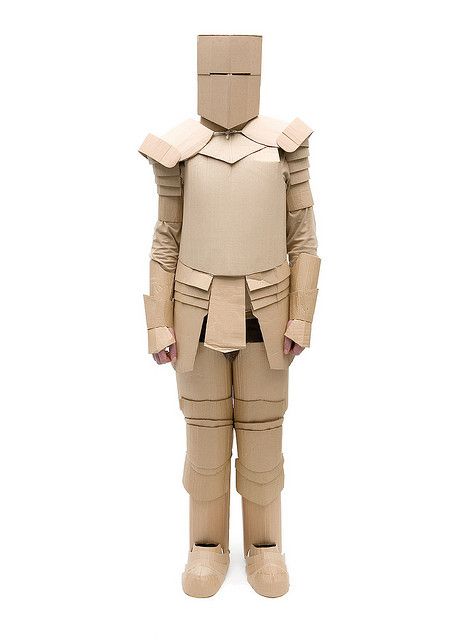 Experience Value: Risks & Exposures | Flickr: Intercambio de fotos Cardboard Knight Costume, How To Make Cardboard Armor, Suit Of Armor Diy Cardboard, Cardboard Armor Diy Templates, Cardboard Armour, Craft Foam Armor, Suit Of Armour, Paper Costume, Recycled Costumes