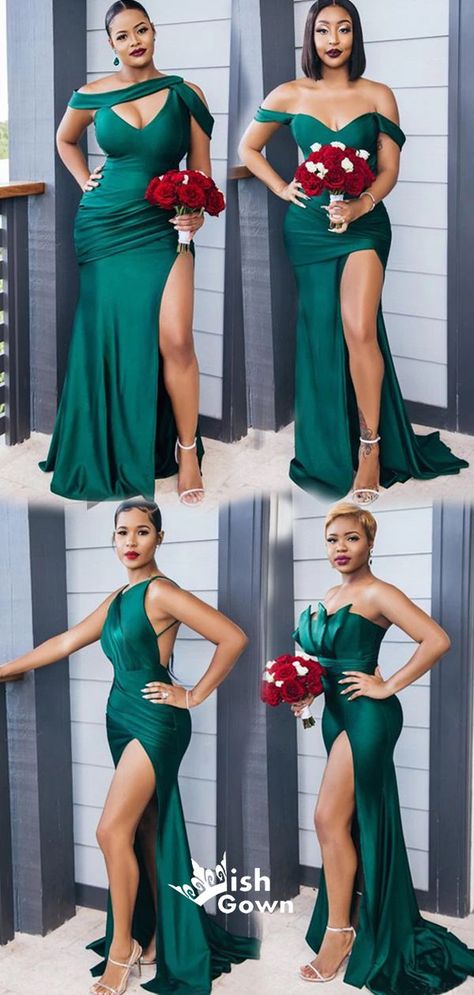 Emerald Green Wedding Dress Bridesmaid, Emerald Green Bridesmaid Dresses Satin, Wedding Occasion Outfits, Satin Bridesmaid Dresses Long, Western Bridesmaid Dresses, Emerald Green Wedding Dress, Emerald Green Bridesmaid Dresses, Latest Bridesmaid Dresses, Green Satin Dress