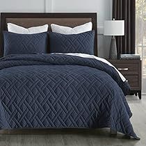 Blue Bedspread, Hotel Chic, Geometric Diamond Pattern, Lightweight Bedding, Twin Quilt, Quilt Stitching, Geometric Diamond, Quilt Set, Diamond Stitch