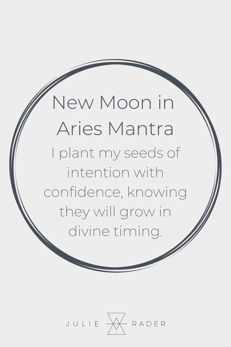 Recite this mantra during the new moon in Aries will help you plant the seeds for some new beginnings. And that's really what we all need right now! Full Moon Aries Ritual, New Moon In Aries 2023, Aries New Moon Ritual, New Moon Magic Intentions, New Moon In Aries, Aries New Moon, New Moon Aries, New Moon Intention Setting, Aries And Gemini