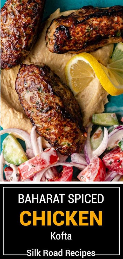 Baharat Recipe, Jordanian Food, Chicken Kofta, Kofta Recipe, Middle Eastern Dishes, Grilled Burgers, Fresh Salad, Chicken Spices, Grilling Chicken Breast