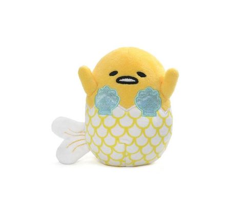 Gudetama Plush, Hello Kitty Store, Plush Sanrio, Mermaid Plush, Fantasy Architecture, Sanrio Plush, Lazy Egg, Clam Shells, Fish Tail