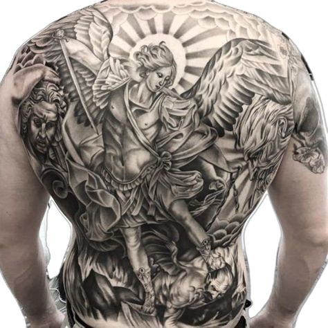 Saint Michael Tattoo, Saint Michael Angel, Archangel Michael Tattoo, St Michael Tattoo, Michael Tattoo, Archangel Tattoo, Wild Tattoo, Tattoo Prices, San Michele