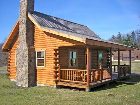 Kit Cabins, Small Log Home Plans, Small Cabin Homes, Camp Plans, Hunter Cabin, Small Log Homes, Small Cabin Plans, Diy Cabin, Log Home Plans