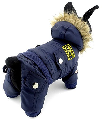 Dog Cold Weather Coats - SELMAI Waterproof Fleece Lined Dog Coat Airman Hooded Jumpsuit Snow Jacket Winter Dog Clothes for Chihuahuas Blue XS -- You can get additional details at the image link. (This is an Amazon affiliate link) Yorkie Outfits, Puppy Jacket, Boy Puppy, Clothes For Winter, Cold Weather Dogs, Jumpsuit Winter, Dog Winter Clothes, Winter Jumpsuit, Dog Winter