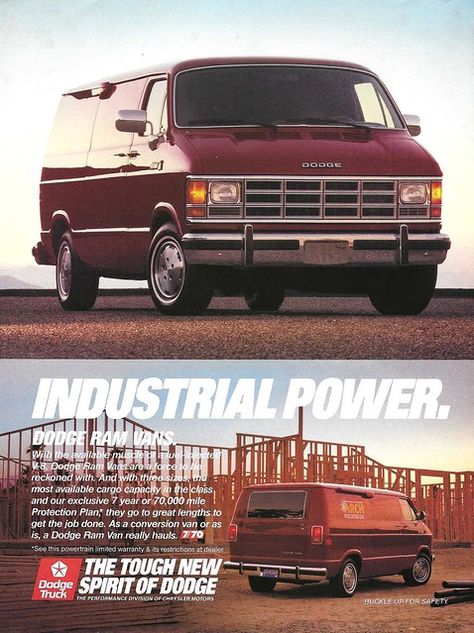 1989 Dodge Ram Van (USA) | Michael | Flickr Dodge Spirit, Dodge Ram Van, Ram Van, New Dodge, Dodge Van, Dodge Truck, Ford Van, Van Conversion, Vintage Advertisement