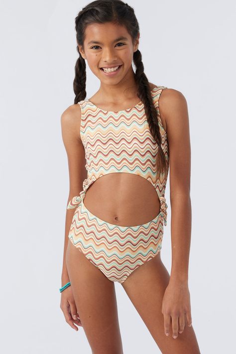 Shop stylish and trendy O'Neill girl's clothing and swim! Free ground shipping on US orders over $99. Beachwear Collection, Cut Out One Piece, Cute Bathing Suits, Swimsuit Models, Padded Bras, Sports Women, Women Girl, Cut Out, Summer Outfits