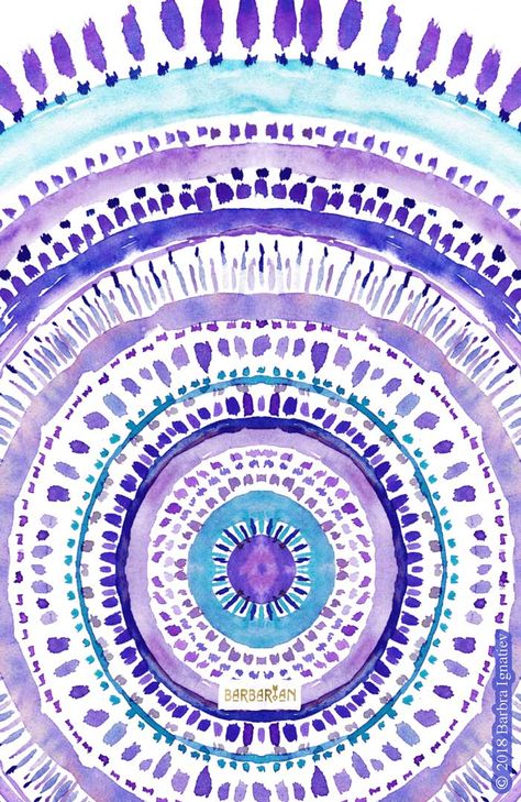 SWEET SPOT Watercolor Mandala Colorful Mandala Wallpaper, Mandala Watercolor Painting, Watercolor Mandala Art, Mandala Aesthetic, Barbra Ignatiev, Watercolour Mandala, Mandala Watercolor, Watercolor Pencil Art, Watercolor Mandala