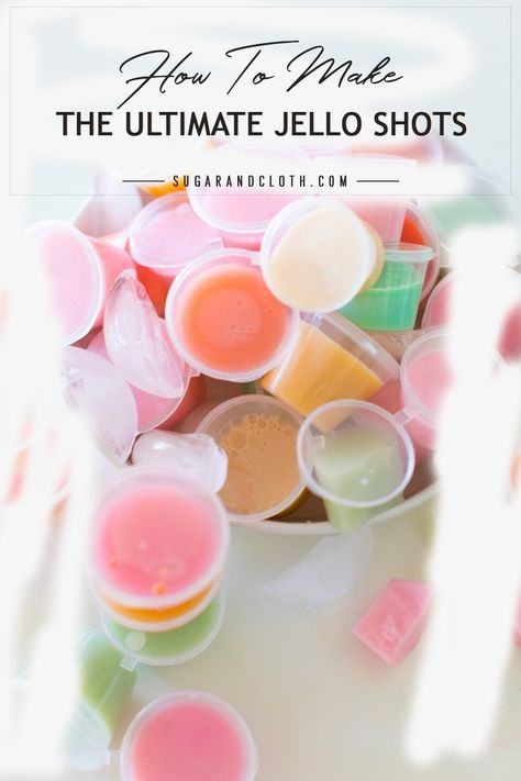 Wondering how to make the ultimate jello shots? Look no further than this recipe! Not only can you make simple and delicious jello shots, but you can also make them in custom colors with this easy how-to. Click to get started. Bride Jello Shots, Unflavored Gelatin Jello Shots, How To Make Jell-o Shots, Vanilla Vodka Jello Shots, Jell-o Shot Recipe, Strong Jello Shots Recipe, Sugar Free Jello Shots, Jell-o Shots, Birthday Jello Shots