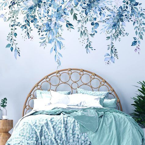 Amazon.com: VePret Green Plants Leaves Wall Decals Peel and Stick, Large Floral Flower Leaf Vinyl Wall Stickers, Removable Vine Home Decor Art for Bedroom Living Room Classroom Office : Tools & Home Improvement Large Wall Decals, Floral Wall Decals, Plants Leaves, Living Room Plants, Wall Decals For Bedroom, Flower Wall Decals, Vine Wall, Art For Bedroom, Flower Wall Stickers